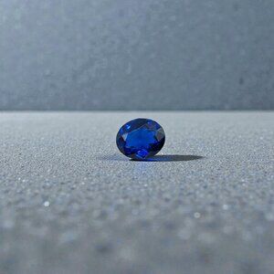 4.22 Carat Oval Lab Created Blue Spinel Gemstone - Live Show Listing